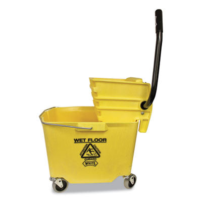 Side-Press Squeeze Wringer/Plastic Bucket Combo, 12 to 32 oz, Yellow OrdermeInc OrdermeInc
