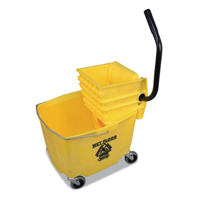 Side-Press Squeeze Wringer/Plastic Bucket Combo, 12 to 32 oz, Yellow OrdermeInc OrdermeInc