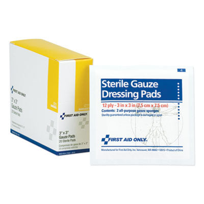 Gauze Dressing Pads, Sterile, 3 x 3, 10 Dual-Pads/Box OrdermeInc OrdermeInc