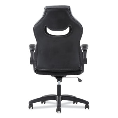 9-One-One High-Back Racing Style Chair with Flip-Up Arms, Supports Up to 225 lb, Black Seat, Gray Back, Black Base OrdermeInc OrdermeInc