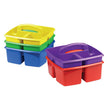 Small Art Caddies, 3 Sections, 9.25" x 9.25" x 5.25", Assorted Colors, 5/Pack OrdermeInc OrdermeInc