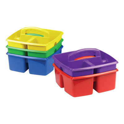 Small Art Caddies, 3 Sections, 9.25" x 9.25" x 5.25", Assorted Colors, 5/Pack OrdermeInc OrdermeInc