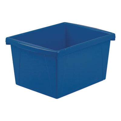 Storex Storage Bins, 4 gal, 10 x 12.63 x 7.75, Randomly Assorted Colors - OrdermeInc