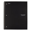 Five Star® Wirebound Notebook with Two Pockets, 1-Subject, Medium/College Rule, Black Cover, (100) 11 x 8.5 Sheets - OrdermeInc