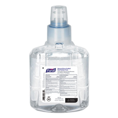 PURELL® Advanced Hand Sanitizer Green Certified Foam Refill, For LTX-12 Dispensers, 1,200 mL, Fragrance-Free OrdermeInc OrdermeInc