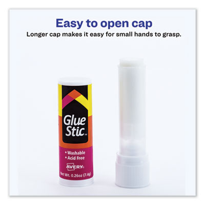 Permanent Glue Stic, 0.26 oz, Applies White, Dries Clear OrdermeInc OrdermeInc