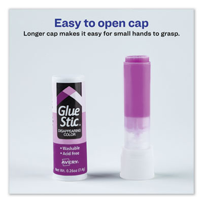 Permanent Glue Stic Value Pack, 0.26 oz, Applies Purple, Dries Clear, 18/Pack OrdermeInc OrdermeInc