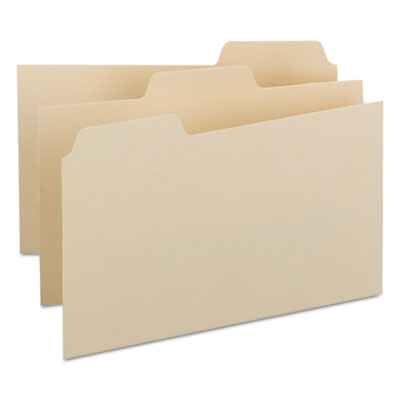 SMEAD MANUFACTURING CO. Manila Card Guides, 1/3-Cut Top Tab, Blank, 5 x 8, Manila, 100/Box - OrdermeInc