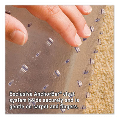 EverLife Moderate Use Chair Mat for Low Pile Carpet, Rectangular with Lip, 36 x 48, Clear OrdermeInc OrdermeInc