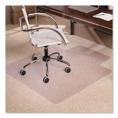 E.S. ROBBINS EverLife Moderate Use Chair Mat for Low Pile Carpet, Rectangular with Lip, 45 x 53, Clear