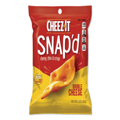 KELLOGG'S Cheez-it Snap'd Crackers, Double Cheese, 2.2 oz Pouch, 6/Pack - OrdermeInc