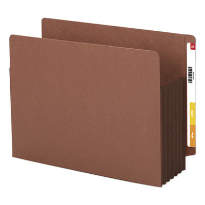 Smead™ Redrope Drop-Front End Tab File Pockets, Fully Lined Colored Gussets, 5.25" Expansion, Letter Size, Redrope/Brown, 10/Box OrdermeInc OrdermeInc