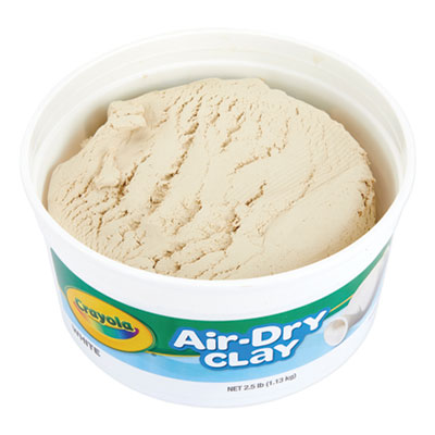 BINNEY & SMITH / CRAYOLA Air-Dry Clay,White, 2.5 lbs - OrdermeInc