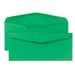 Quality Park™ Colored Envelope, #10, Commercial Flap, Gummed Closure, 4.13 x 9.5, Green, 25/Pack - OrdermeInc