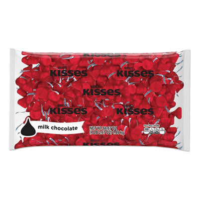 THE HERSHEY COMPANY KISSES, Milk Chocolate, Red Wrappers, 66.7 oz Bag - OrdermeInc