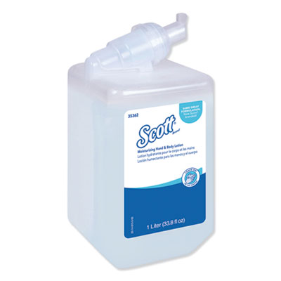 Scott® Moisturizing Hand and Body Lotion, 1 L Bottle, Fresh Scent, 6/Carton - OrdermeInc