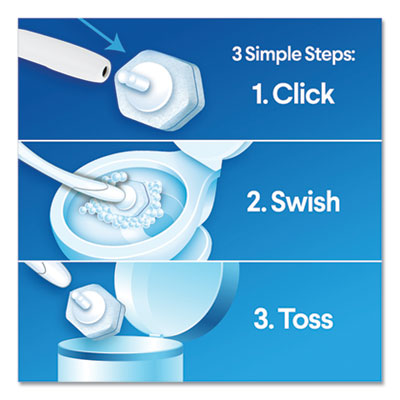 ToiletWand Disposable Toilet Cleaning System: Handle, Caddy and Refills, White, 6/Carton OrdermeInc OrdermeInc