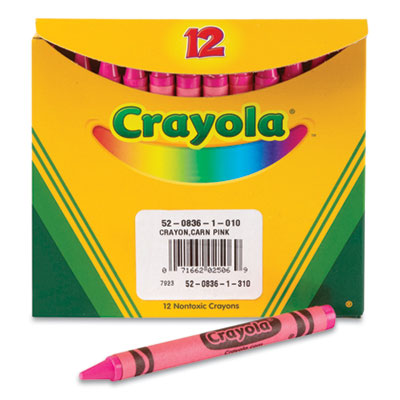Crayola® Bulk Crayons, Carnation Pink, 12/Box - OrdermeInc
