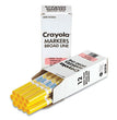 BINNEY & SMITH / CRAYOLA Broad Line Washable Markers, Broad Bullet Tip, Yellow, 12/Box - OrdermeInc