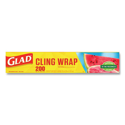 CLOROX SALES CO. ClingWrap Plastic Wrap, 200 Square Foot Roll, Clear