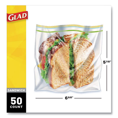 CLOROX SALES CO. Sandwich Zipper Bags, 6.63" x 8", Clear, 600/Carton - OrdermeInc