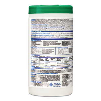 Hydrogen Peroxide Cleaner Disinfectant Wipes, 9 x 6.75, Unscented, White, 95/Canister, 6 Canisters/Carton OrdermeInc OrdermeInc