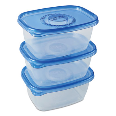 Deep Dish Food Storage Containers, 64 oz, Plastic, 3/Pack OrdermeInc OrdermeInc