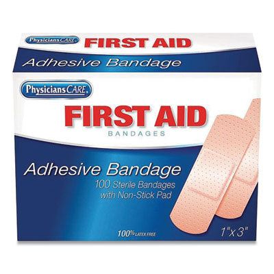 Adhesive Plastic Bandages, 1 x 3, 100/Box OrdermeInc OrdermeInc