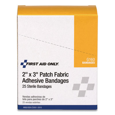 Heavy Woven Adhesive Bandages, Strip, 2 x 3, 25/Box OrdermeInc OrdermeInc