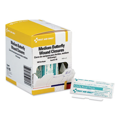 Butterfly Wound Closures, 0.38 x 1.75, 100/Box OrdermeInc OrdermeInc