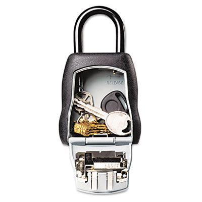Master Lock® Locking Combination 5 Key Steel Box, 3.25" Wide, Black/Silver OrdermeInc OrdermeInc