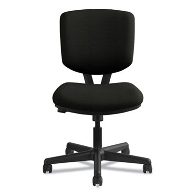 HON COMPANY Volt Series Leather Task Chair with Synchro-Tilt, Supports Up to 250 lb, 18" to 22.25" Seat Height, Black