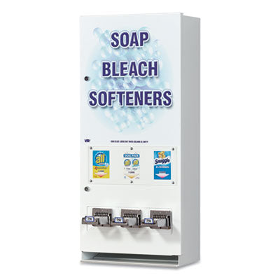 Vend-Rite Coin-Operated Soap Vender, 3-Column, 16.25 x 9.5 x 37.75, White/Blue OrdermeInc OrdermeInc