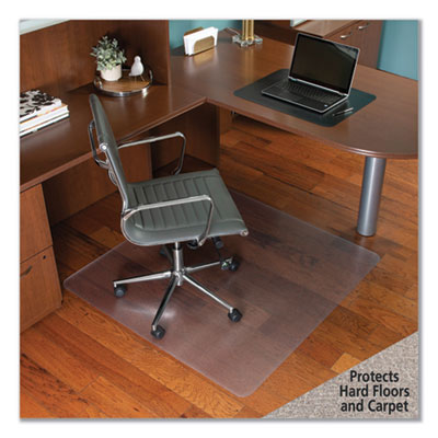 Floor+Mate, For Hard Floor to Medium Pile Carpet up to 0.75", 46 x 48, Clear OrdermeInc OrdermeInc