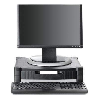 Monitor Stand Riser with Drawer, 17" x 13" x 3.75", Black, Supports 22 lbs OrdermeInc OrdermeInc