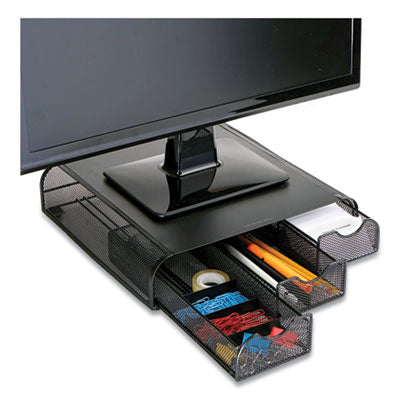 Perch Monitor Stand and Desk Organizer, 13" x 12.5" x 3", Black OrdermeInc OrdermeInc