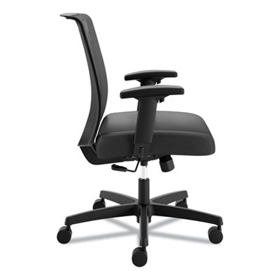 HON COMPANY Convergence Mid-Back Task Chair, Swivel-Tilt, Supports Up to 275 lb, 15.75" to 20.13" Seat Height, Black - OrdermeInc