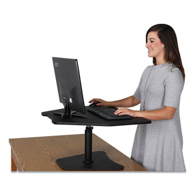 High Rise Adjustable Stand-Up Desk Converter, 28" x 23" x 12" to 16.75", Black, Ships in 1-3 Business Days OrdermeInc OrdermeInc