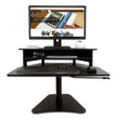 High Rise Adjustable Stand-Up Desk Converter, 28" x 23" x 12" to 16.75", Black, Ships in 1-3 Business Days OrdermeInc OrdermeInc