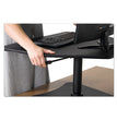 High Rise Adjustable Stand-Up Desk Converter, 28" x 23" x 12" to 16.75", Black, Ships in 1-3 Business Days OrdermeInc OrdermeInc