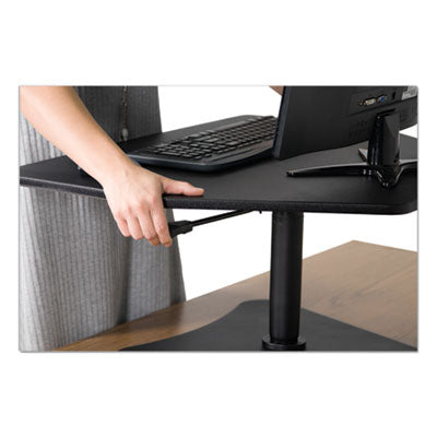 High Rise Adjustable Stand-Up Desk Converter, 28" x 23" x 12" to 16.75", Black, Ships in 1-3 Business Days OrdermeInc OrdermeInc