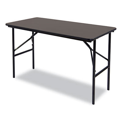 OfficeWorks Classic Wood-Laminate Folding Table, Straight Legs, Rectangular, 48" x 24" x 29", Walnut OrdermeInc OrdermeInc