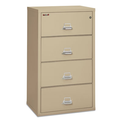 Insulated Lateral File, 4 Legal/Letter-Size File Drawers, Parchment, 31.13" x 22.13" x 52.75", 260 lb Overall Capacity OrdermeInc OrdermeInc