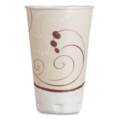 Trophy Plus Dual Temperature Insulated Cups in Symphony Design, 16 oz, Beige, 50/Pack, 15 Packs/Carton OrdermeInc OrdermeInc