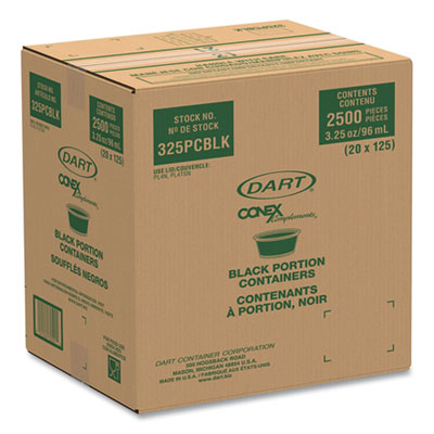 Conex Complements Portion/Medicine Cups, 3.25 oz, Black, 125/Bag, 20 Bags/Carton OrdermeInc OrdermeInc