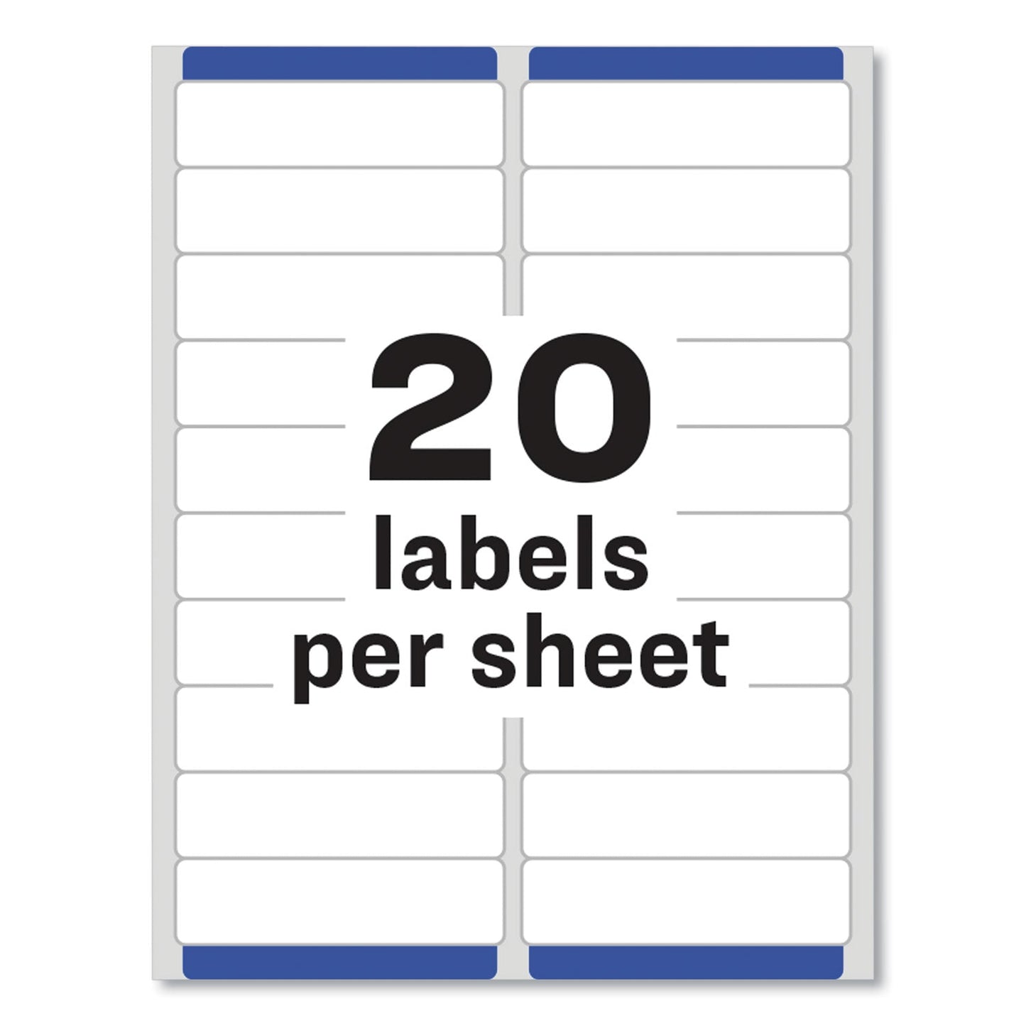 Easy Peel White Address Labels w/ Sure Feed Technology, Laser Printers, 1 x 4, White, 20/Sheet, 250 Sheets/Box