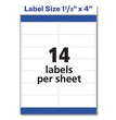 Easy Peel White Address Labels w/ Sure Feed Technology, Inkjet Printers, 1.33 x 4, White, 14/Sheet, 100 Sheets/Box OrdermeInc OrdermeInc