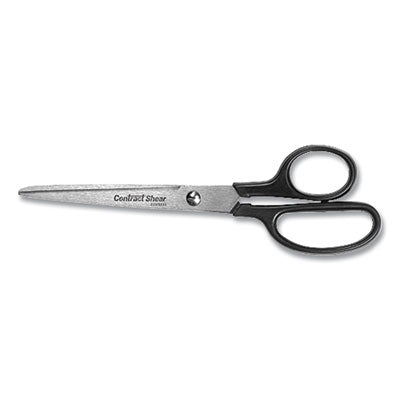 Contract Stainless Steel Standard Scissors, 7" Long, 3.13" Cut Length, Black Straight Handle OrdermeInc OrdermeInc