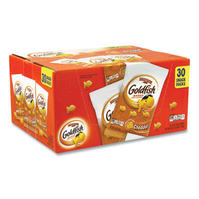 Goldfish Crackers, Cheddar, 1.5 oz Bag, 30 Bags/Box, Ships in 1-3 Business Days - OrdermeInc
