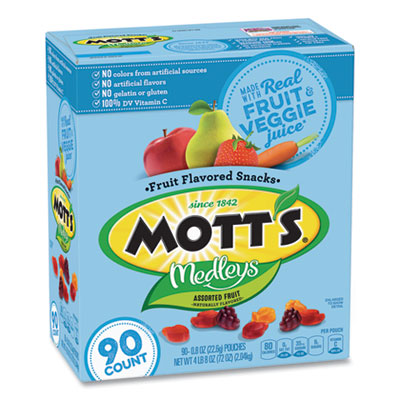 Medleys Fruit Snacks, 0.8 oz Pouch, 90 Pouches/Box, Ships in 1-3 Business Days - OrdermeInc